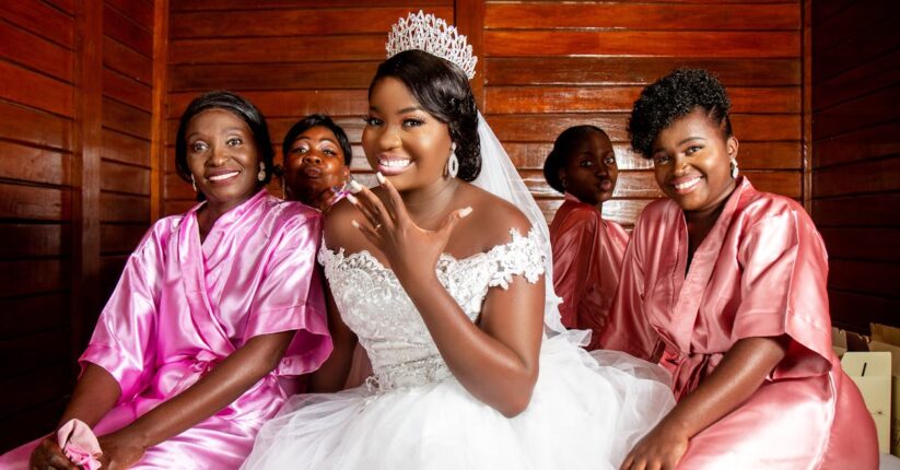 女性友人への可愛らしい席札メッセージ。ハートマークと柔らかい筆致で書かれた一言。